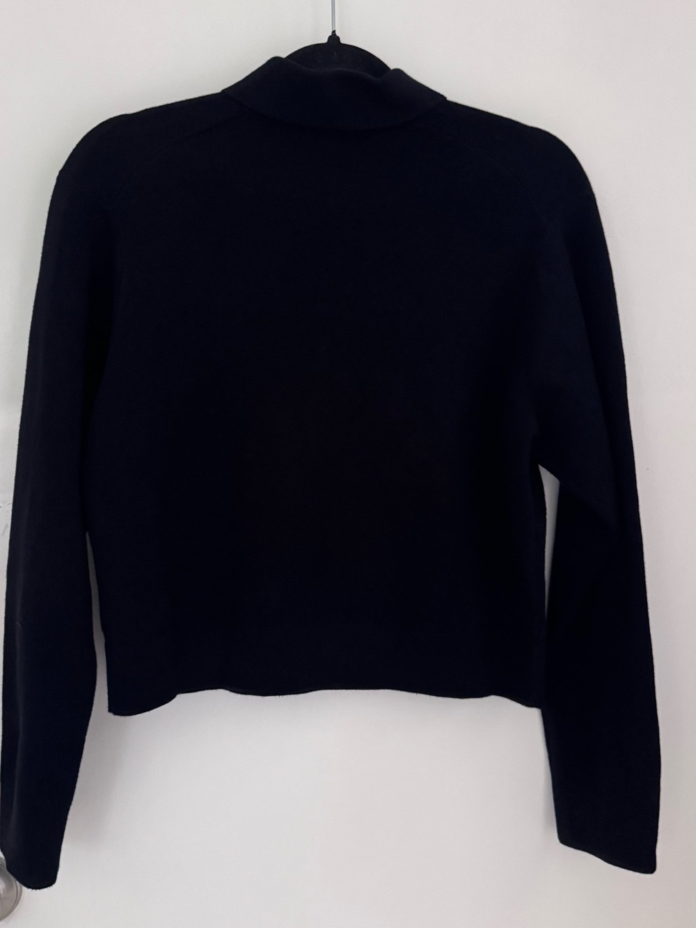 Uniqlo Black Long-Sleeve Polo Knit Top M - Picture 5 of 9